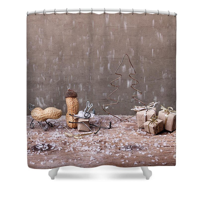 Peanut Shower Curtain featuring the photograph Simple Things - Christmas 07 by Nailia Schwarz