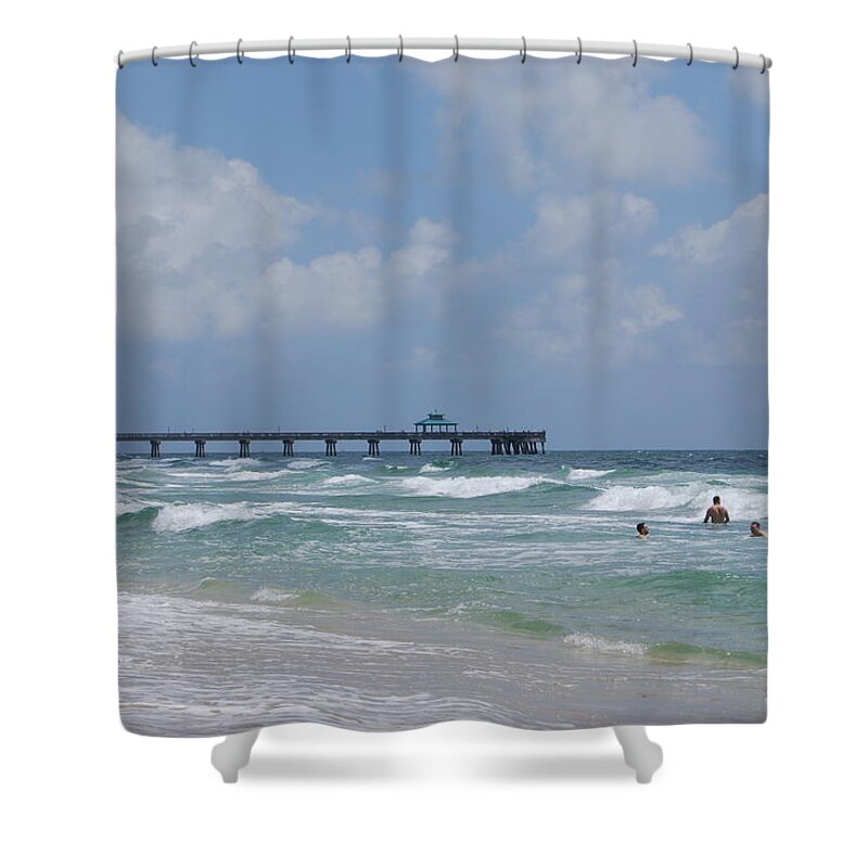 Seascape Shower Curtain featuring the photograph Simply Sea by Judy Hall-Folde