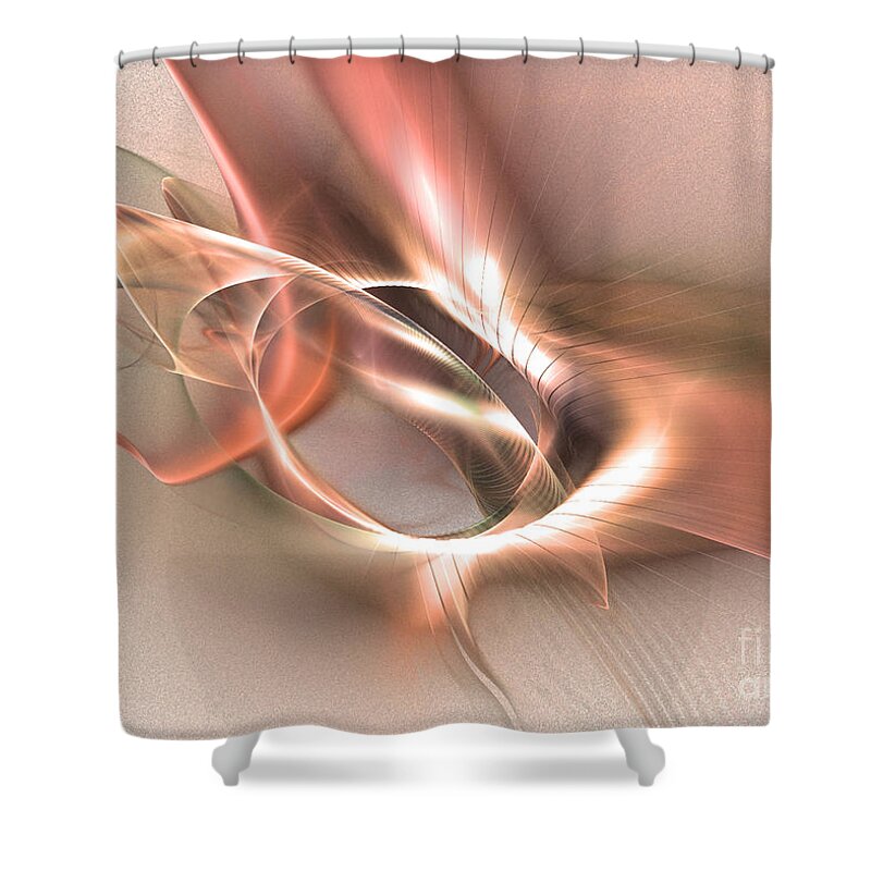 Fractal Shower Curtain featuring the digital art Sinuhe - Abstract art by Sipo Liimatainen
