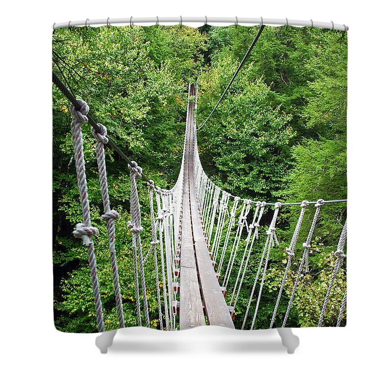 Bridge Bridges Shower Curtain featuring the photograph Sky Bridge by Aimee L Maher ALM GALLERY