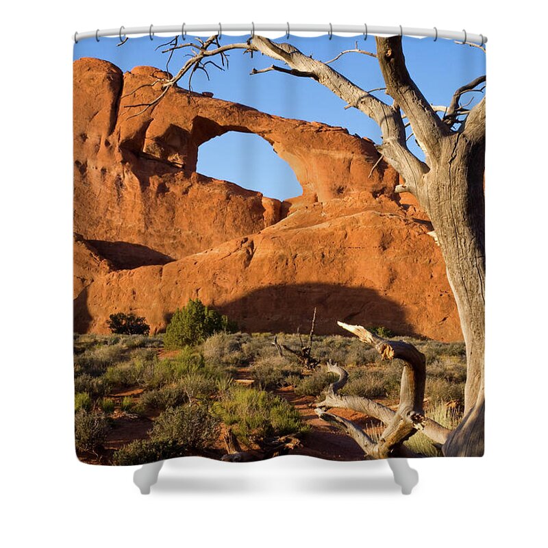 Utah Shower Curtain featuring the photograph Slyline Arch by Steve Stuller