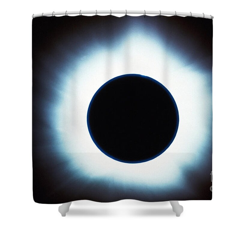 Horizontal Shower Curtain featuring the photograph Solar Eclipse by Stocktrek Images