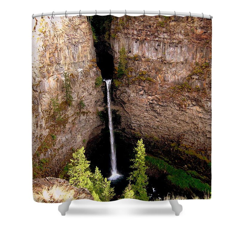 Waterfall Shower Curtain featuring the photograph Spahats Creek Falls by Kathy Bassett