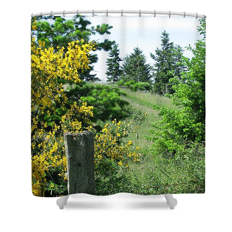 Landscape Shower Curtain featuring the photograph Spring Hillside by Rory Siegel