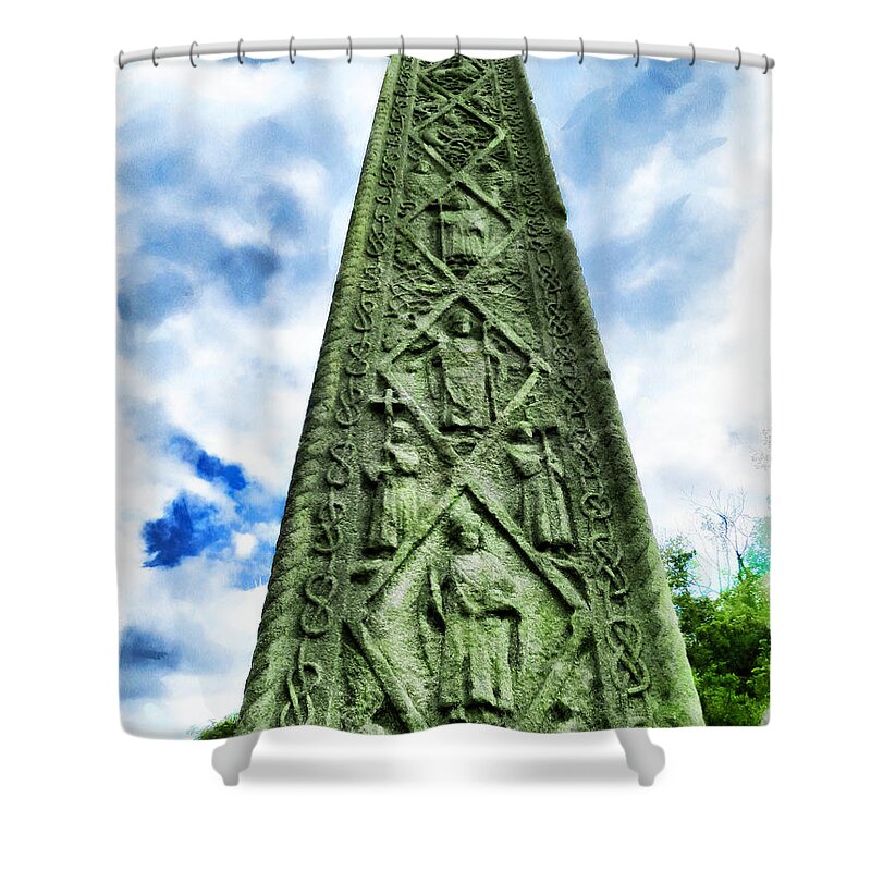 Ramsgate Shower Curtain featuring the photograph St Augustines Cross Close Up by Steve Taylor