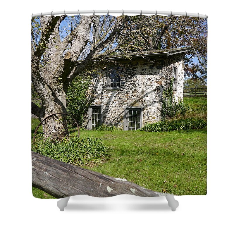 Stone Shower Curtain featuring the photograph Stone Cottage by Richard Reeve