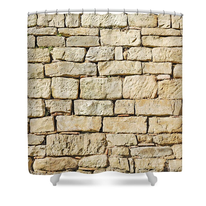 Stone Wall Shower Curtain featuring the photograph Stone Wall by Matthias Hauser