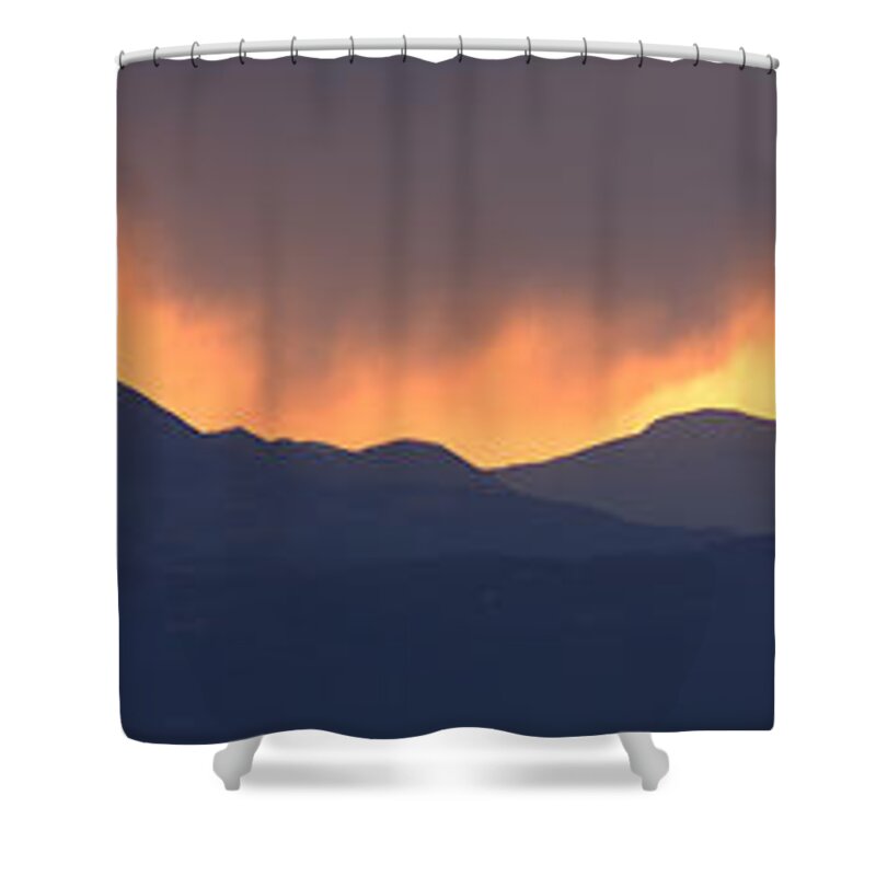 Sunset Shower Curtain featuring the photograph Stormy sunset by Ian Middleton