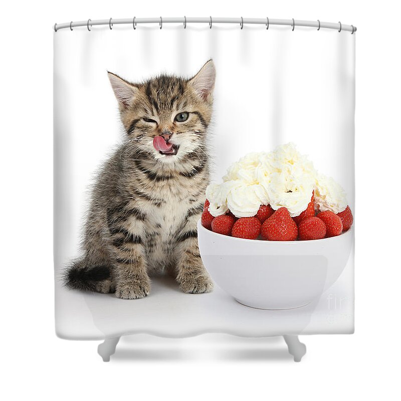 Nature Shower Curtain featuring the photograph Strawberries And Cream by Mark Taylor
