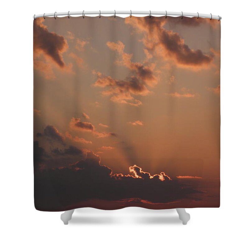 Sunrise Shower Curtain featuring the photograph Sunrise In The Clouds by Kim Galluzzo Wozniak