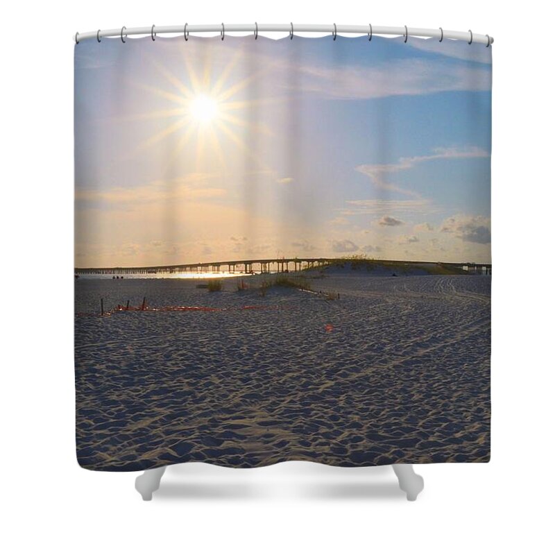 Sunset Shower Curtain featuring the photograph Sunset in Destin by David Morefield