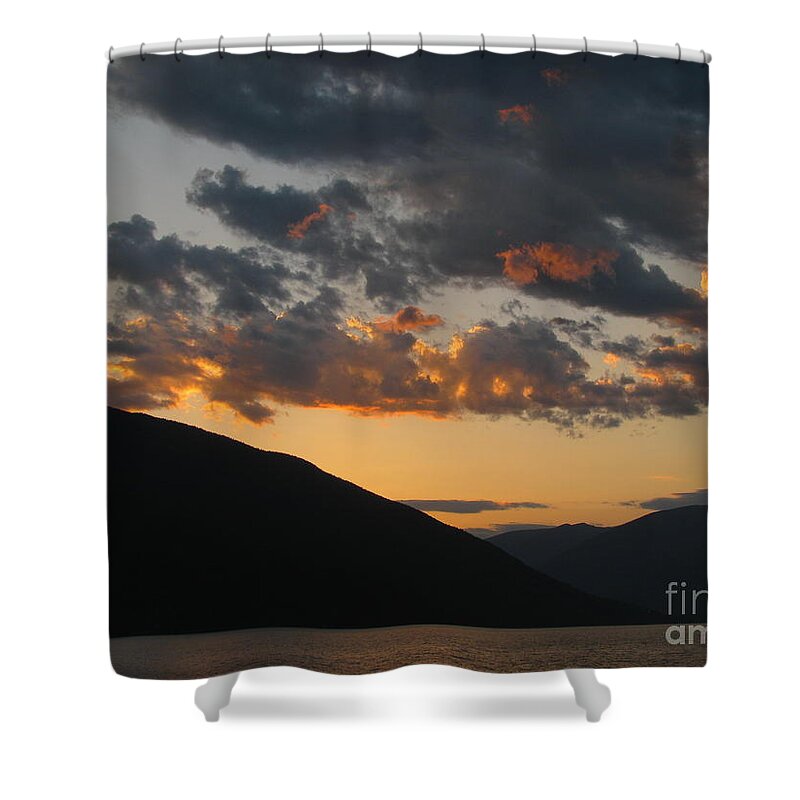 Sunset Shower Curtain featuring the photograph Sunset by Leone Lund
