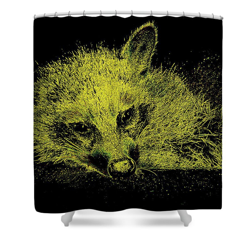 Animal Shower Curtain featuring the photograph SunShaded by Art Dingo