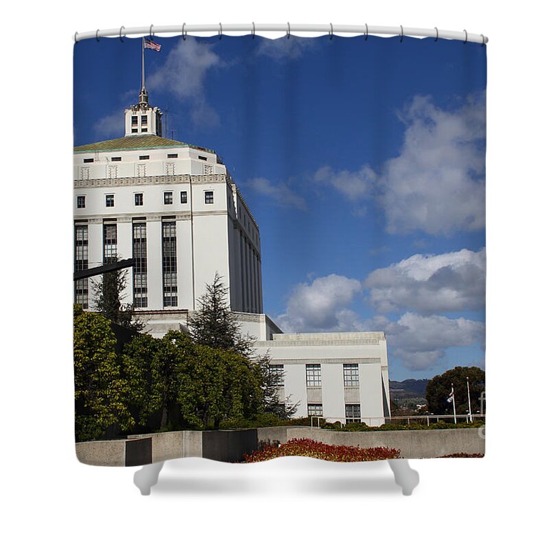 Bay Area Shower Curtain featuring the photograph Supreme Court of California . County of Alameda . Oakland California View From Oakland Museum . 7D13 by Wingsdomain Art and Photography