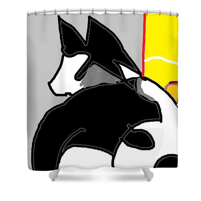 Animals Shower Curtain featuring the digital art Swatchee by Anita Dale Livaditis