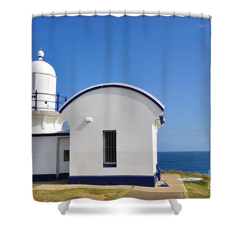 Photography Shower Curtain featuring the photograph Tacking Point Lighthouse by Kaye Menner