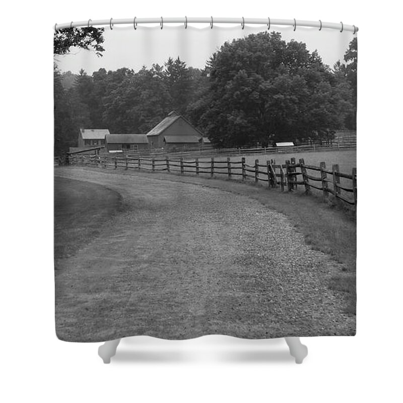 Farm Shower Curtain featuring the photograph Take Me Home Country Road by Richard Bryce and Family