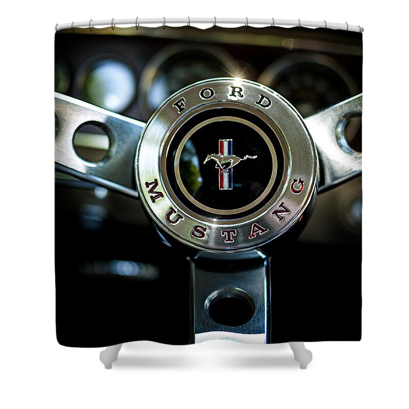 Mustang Shower Curtain featuring the digital art Take the Reins by Douglas Pittman