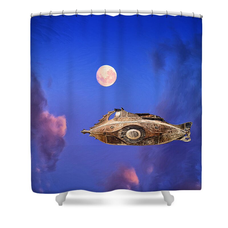 Terra Incognita Shower Curtain featuring the painting Terra Incognita by Dominic Piperata