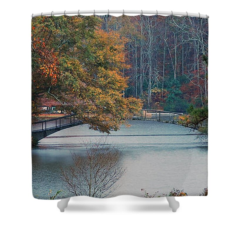 Bridge Shower Curtain featuring the photograph The Bridge at Callaway by Robert Meanor