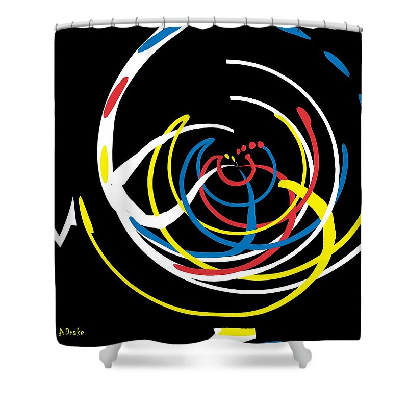 Help Shower Curtain featuring the digital art The Help Desk by Alec Drake