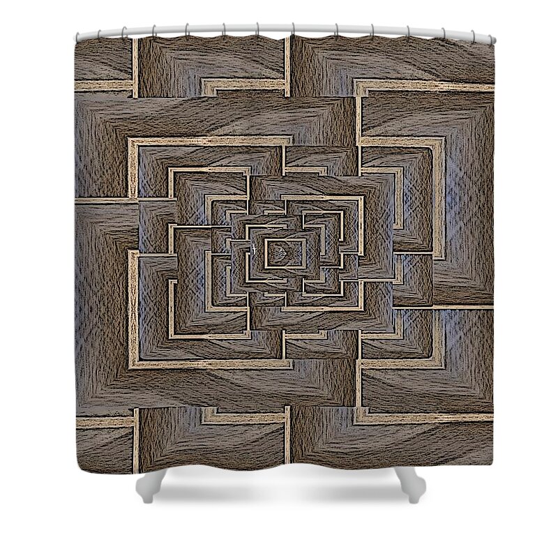 Maze Shower Curtain featuring the digital art The Maze Within by Tim Allen