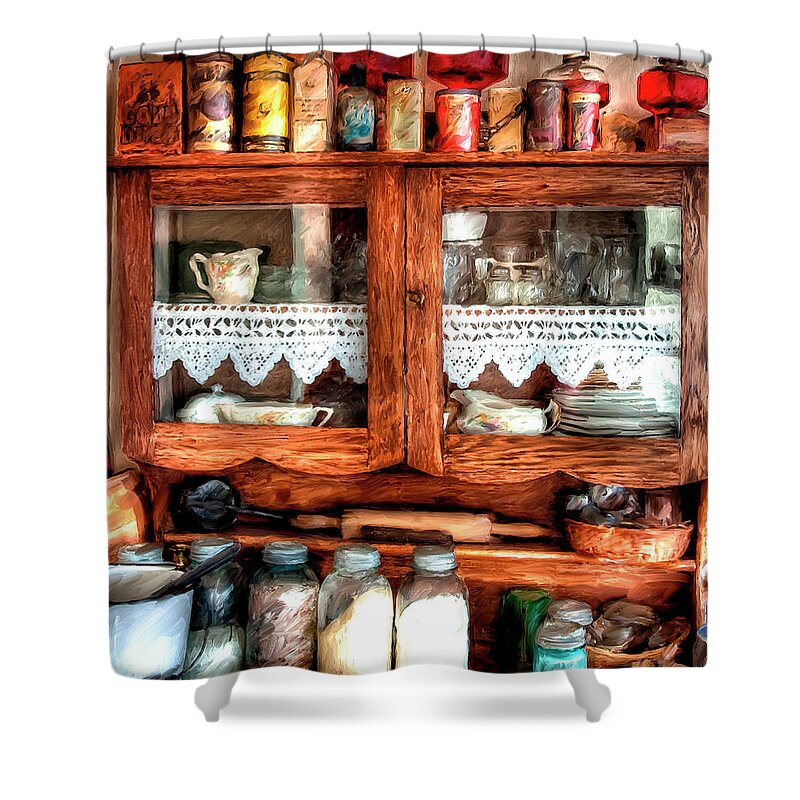 The Pantry Shower Curtain featuring the painting The Pantry by Michael Pickett