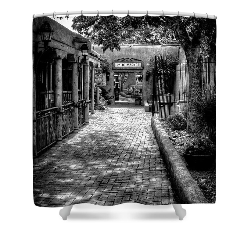 New Mexico Shower Curtain featuring the photograph The Patio Market in Albuquerque by David Patterson