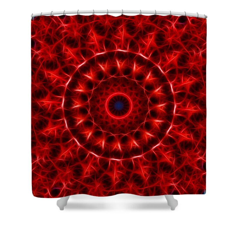 Fine Art Shower Curtain featuring the photograph The Red Abyss by Donna Greene