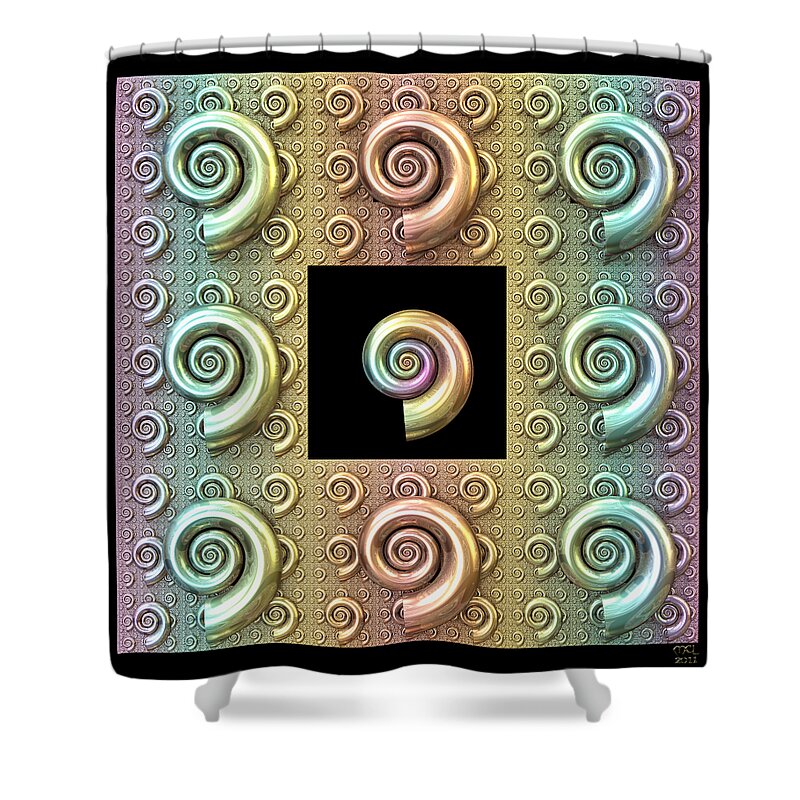 Computer Shower Curtain featuring the digital art The Shell by Manny Lorenzo
