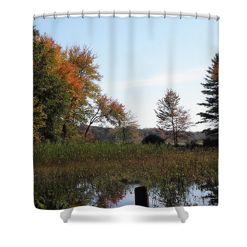 Autumn Shower Curtain featuring the photograph To See Autumn Colors Forever by Kim Galluzzo Wozniak