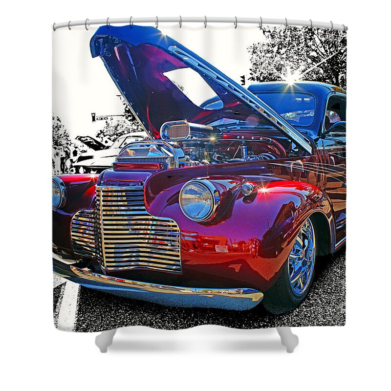 Old Cars Shower Curtain featuring the photograph Too Shiny by Randy Harris