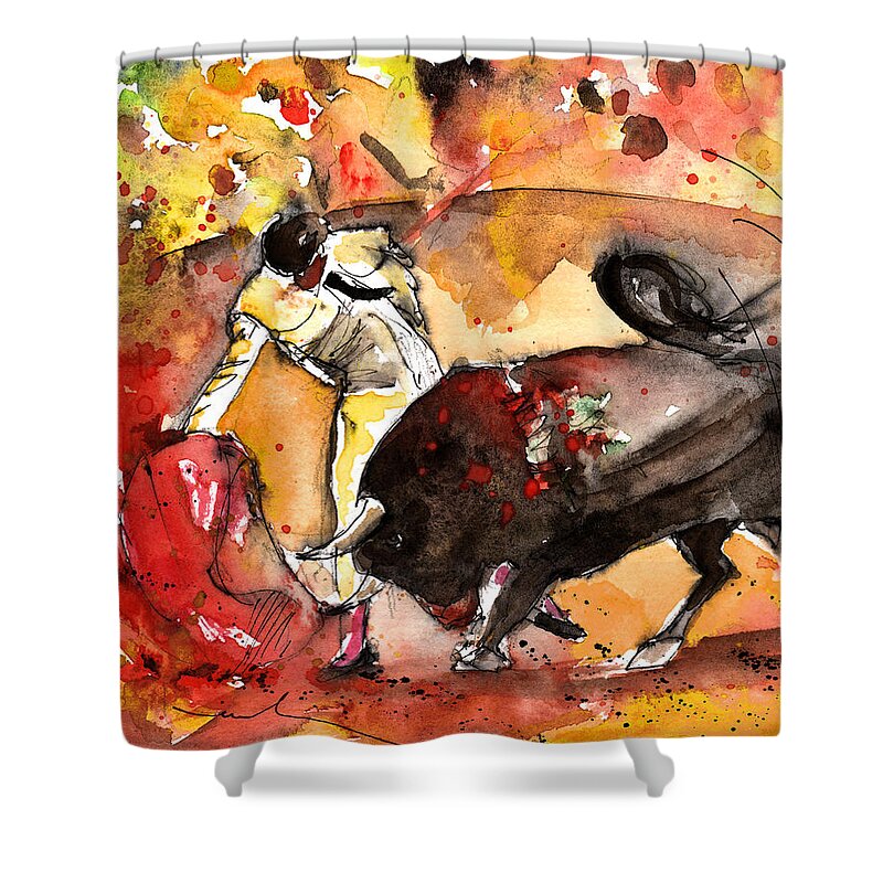 Animals Shower Curtain featuring the painting Toroscape 61 by Miki De Goodaboom