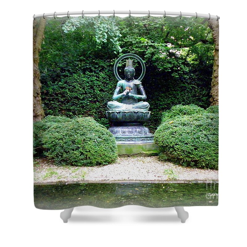 Buddha Shower Curtain featuring the photograph Tranquil Buddha by Lainie Wrightson