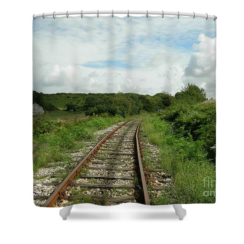 Railway Shower Curtain featuring the photograph Traveling Towards One's Dream by Donato Iannuzzi