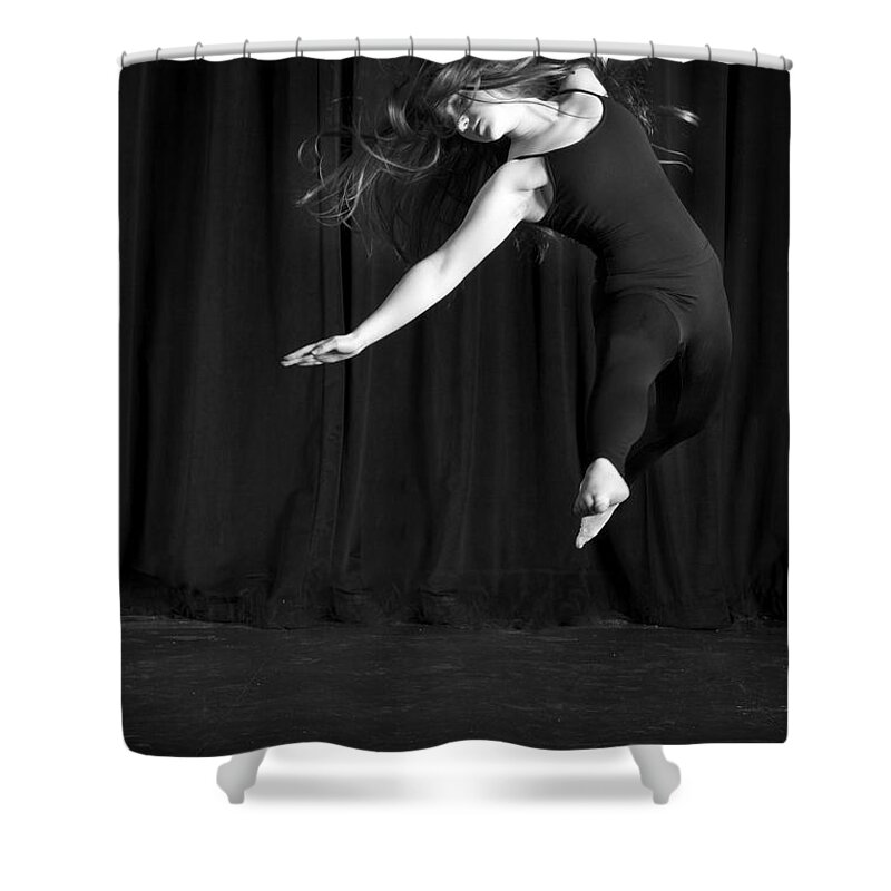 B&w Photography Shower Curtain featuring the photograph Trying to Fly by Frederic A Reinecke