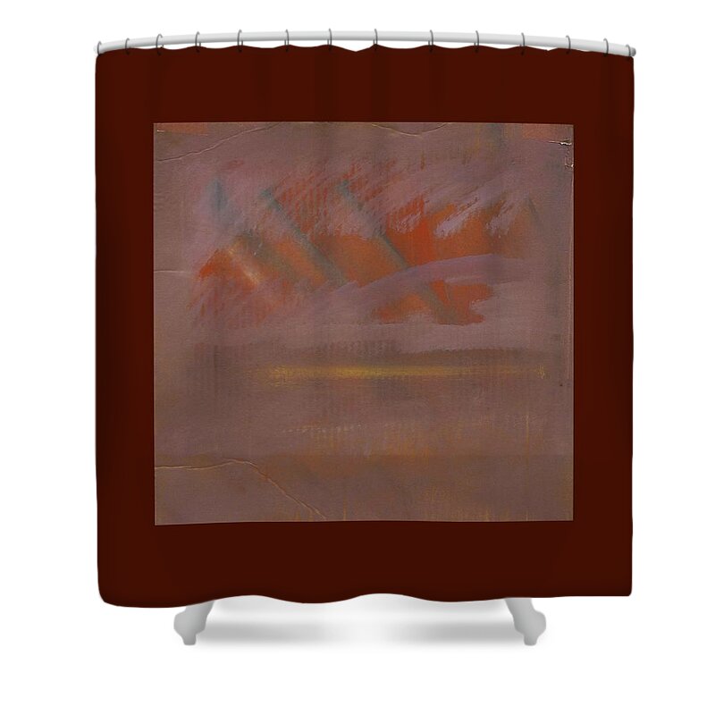 Tsunami Shower Curtain featuring the painting Tsunami Morning by Charles Stuart