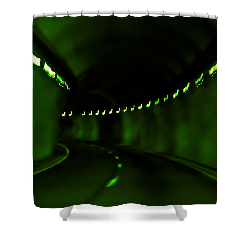 Tunnel Shower Curtain featuring the photograph Tunnel Vision Daze 2 by DigiArt Diaries by Vicky B Fuller