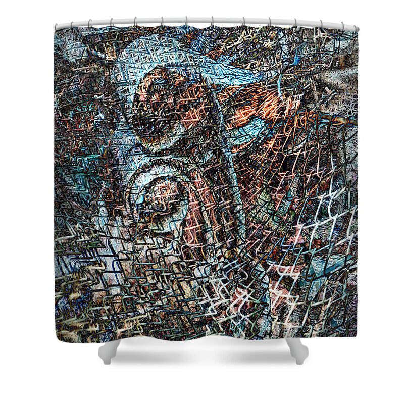 Twisted Shower Curtain featuring the digital art Twistered 2 by Frances Miller