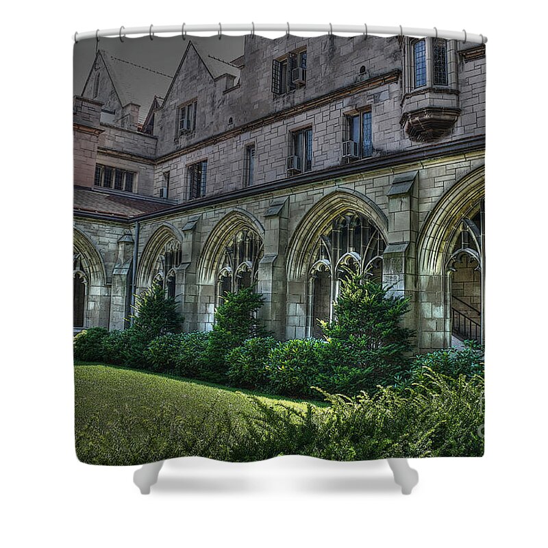 Hdr Shower Curtain featuring the photograph U of C Grounds by David Bearden