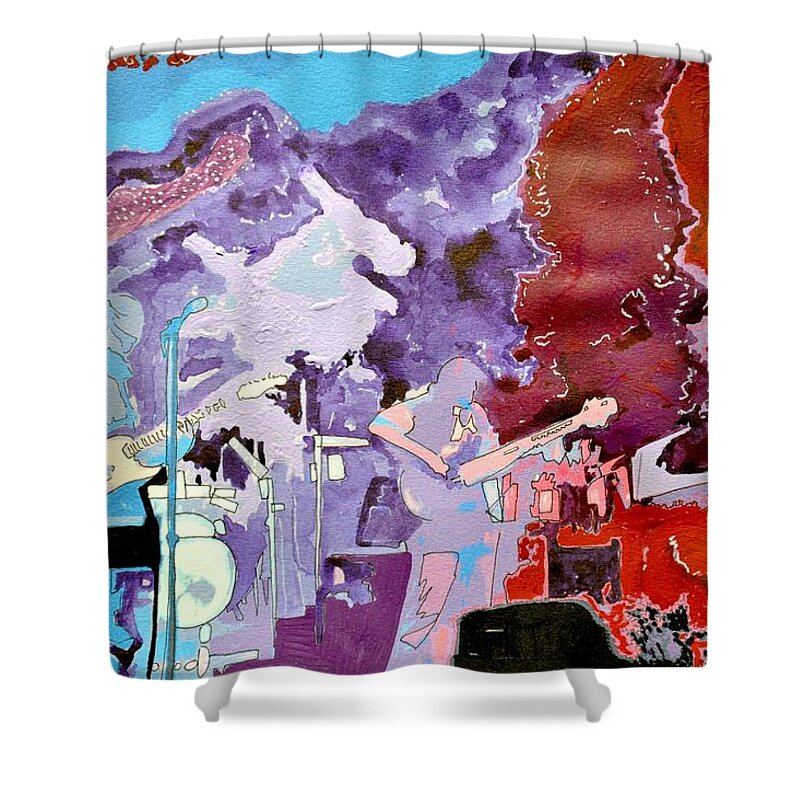 Music Shower Curtain featuring the painting Umphreys Trip by Patricia Arroyo