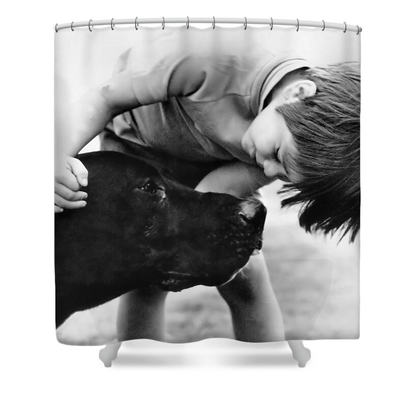 Dog Shower Curtain featuring the photograph Unconditional Love by Rory Siegel