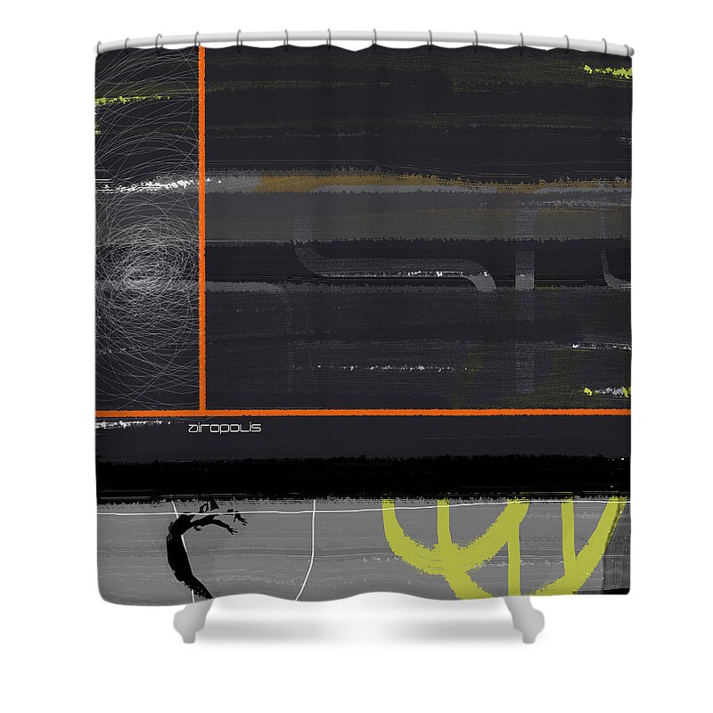  Shower Curtain featuring the painting Up by Naxart Studio