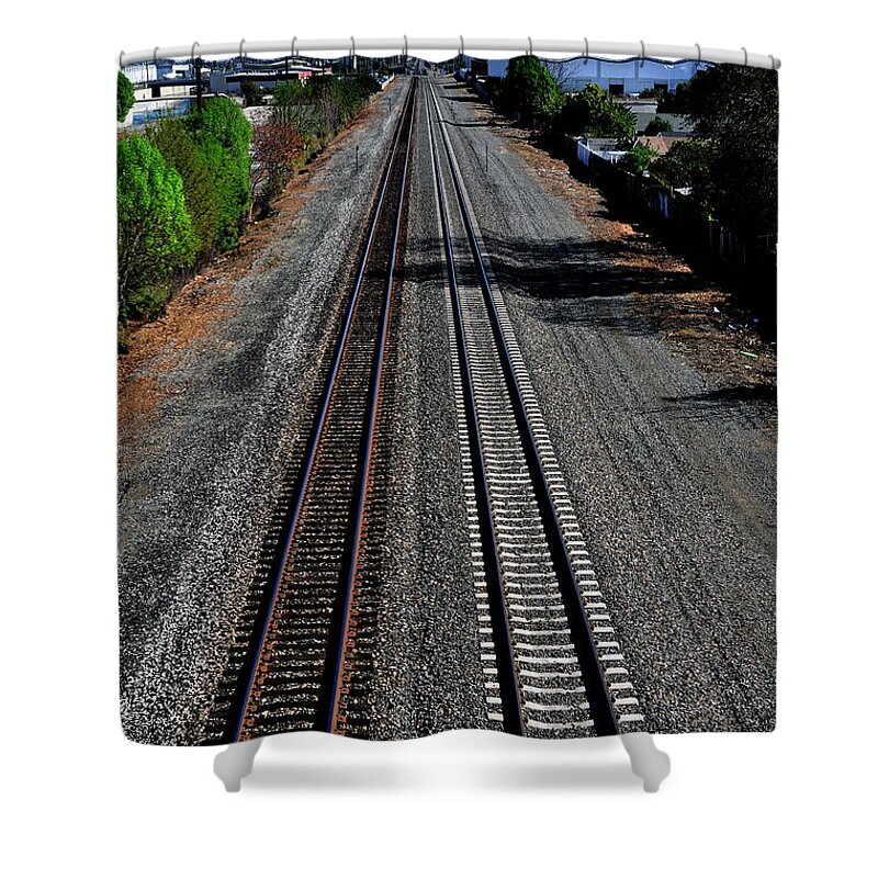 Clay Shower Curtain featuring the photograph Vanishing Point by Clayton Bruster