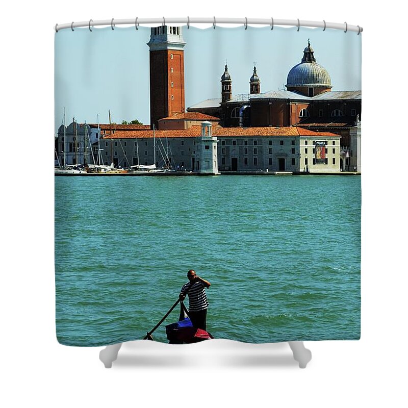 Italy Shower Curtain featuring the photograph Venice Gandola by La Dolce Vita