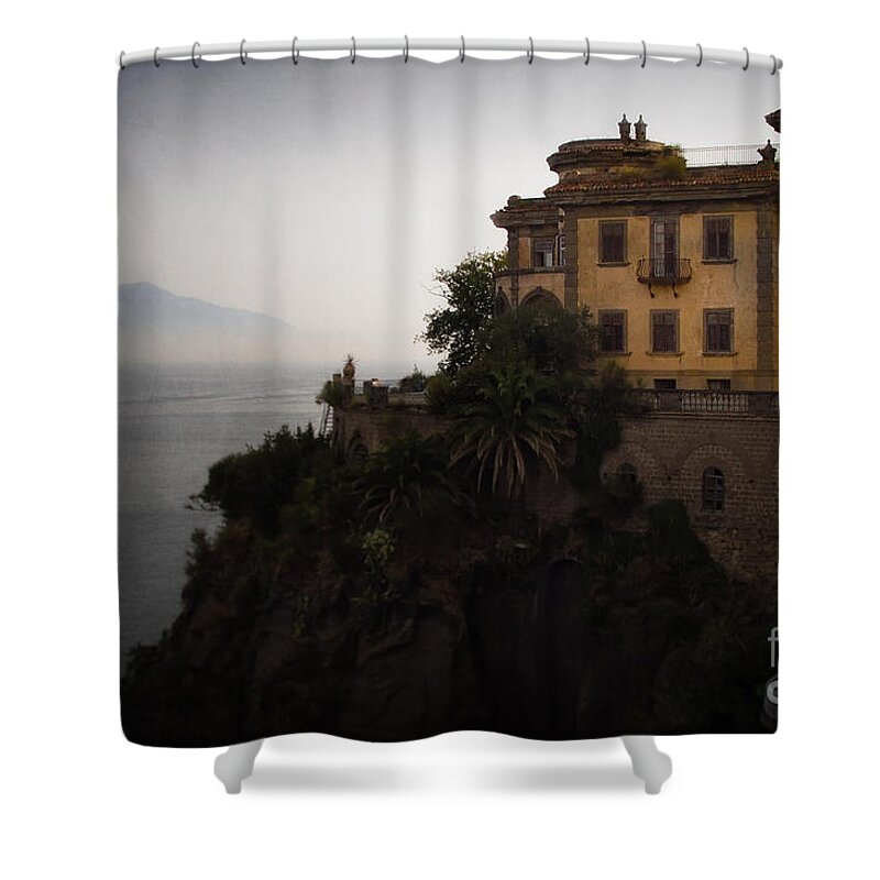Sorrento Shower Curtain featuring the photograph Vesuvius from Sorrento by Doug Sturgess