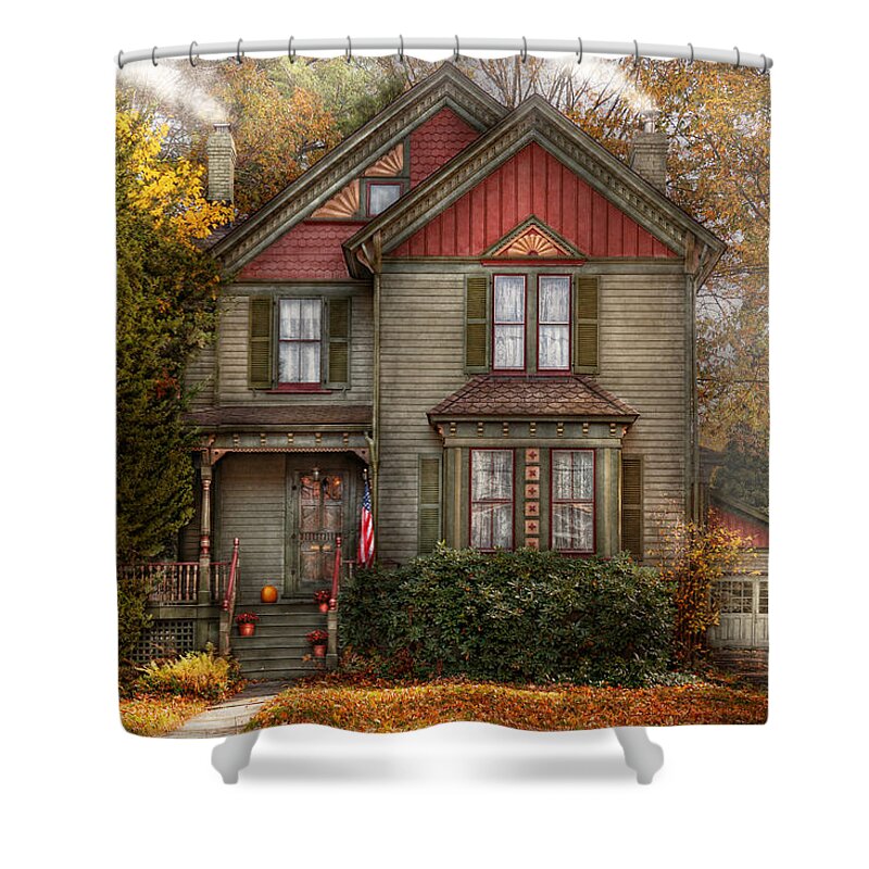 Victorian Shower Curtain featuring the photograph Victorian - Cranford NJ - Only the best things by Mike Savad