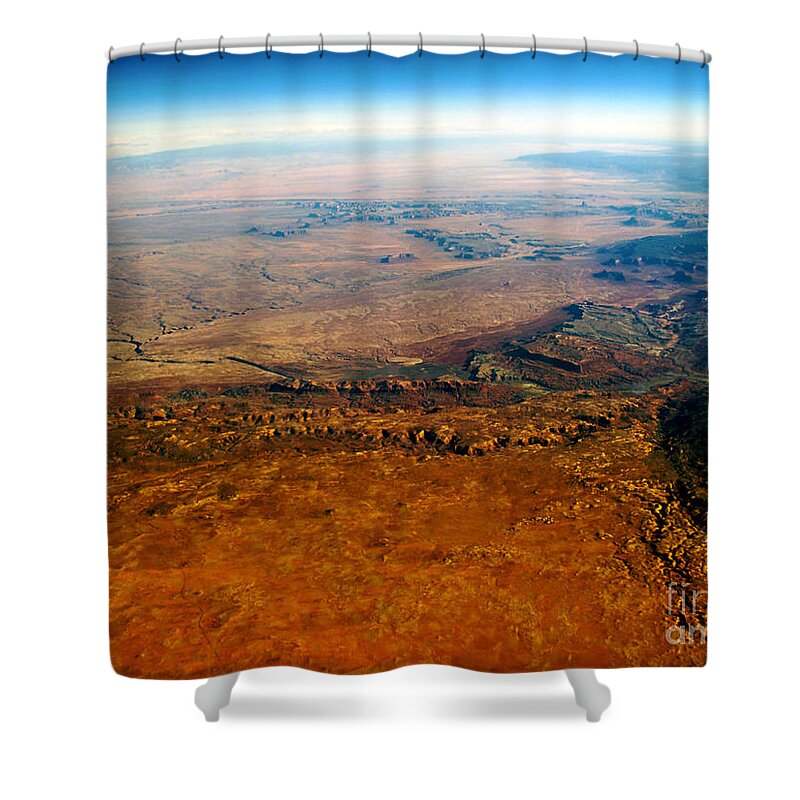 Fine Art Photography Shower Curtain featuring the photograph View From Above VI by Patricia Griffin Brett