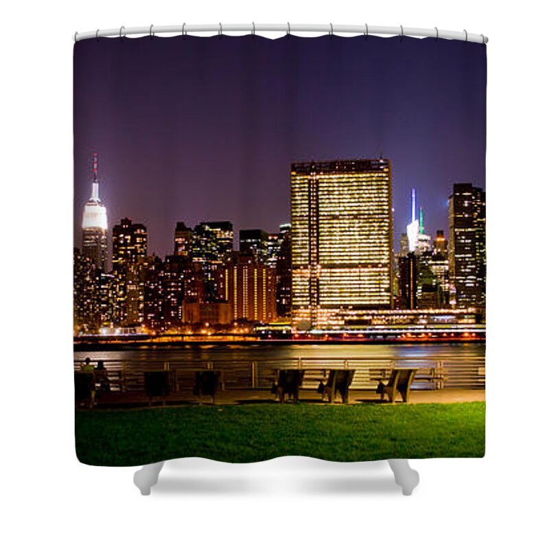 Nuview Gallery Shower Curtain featuring the photograph View from Gantry Plaza State Park 2 by Theodore Jones
