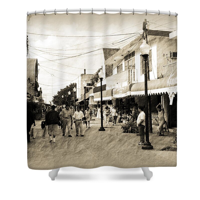 Mexican Street Scene Shower Curtain featuring the photograph Viva Mexico by Barry Jones